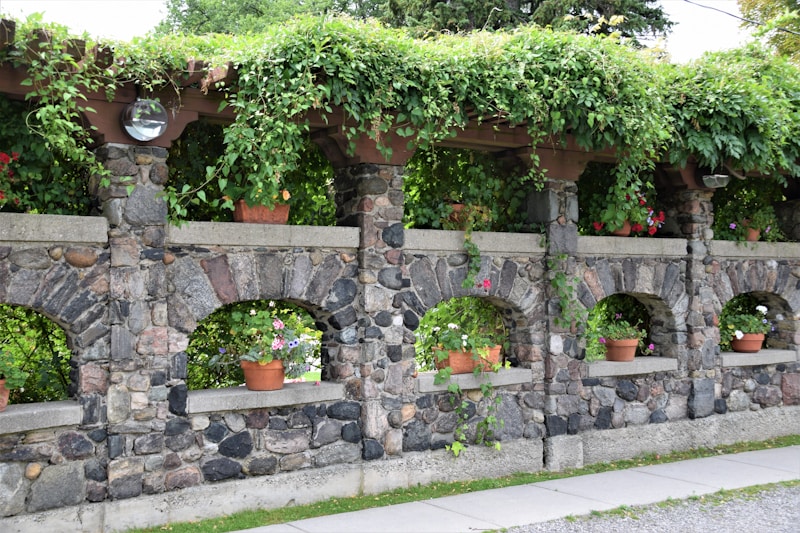 Stone walkway installation